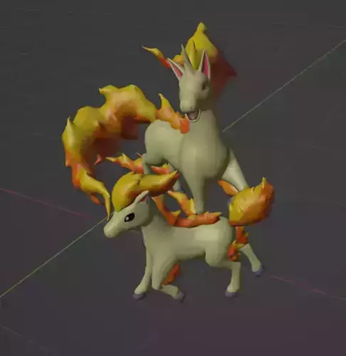 Ponyta and Rapidash 3D print model