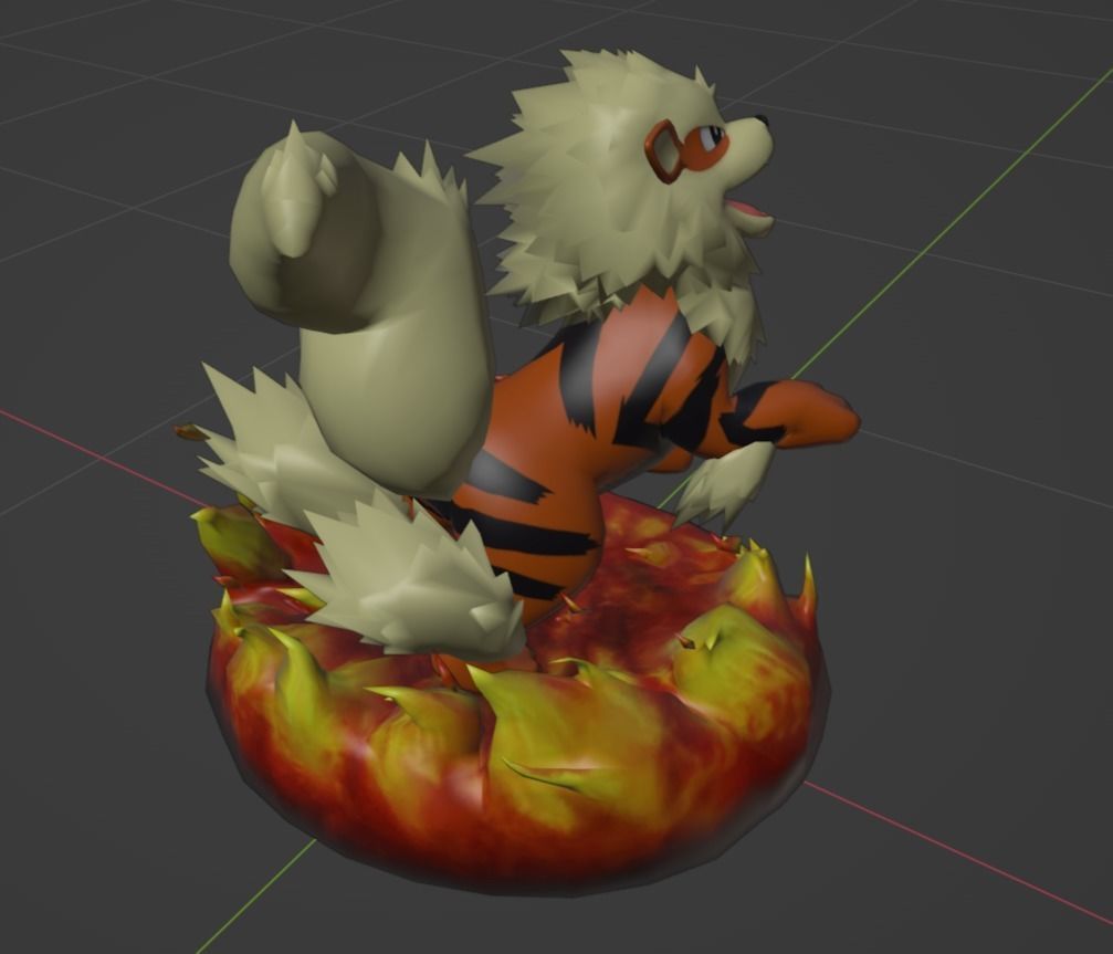 Growlithe and Arcanine 3D print model_4
