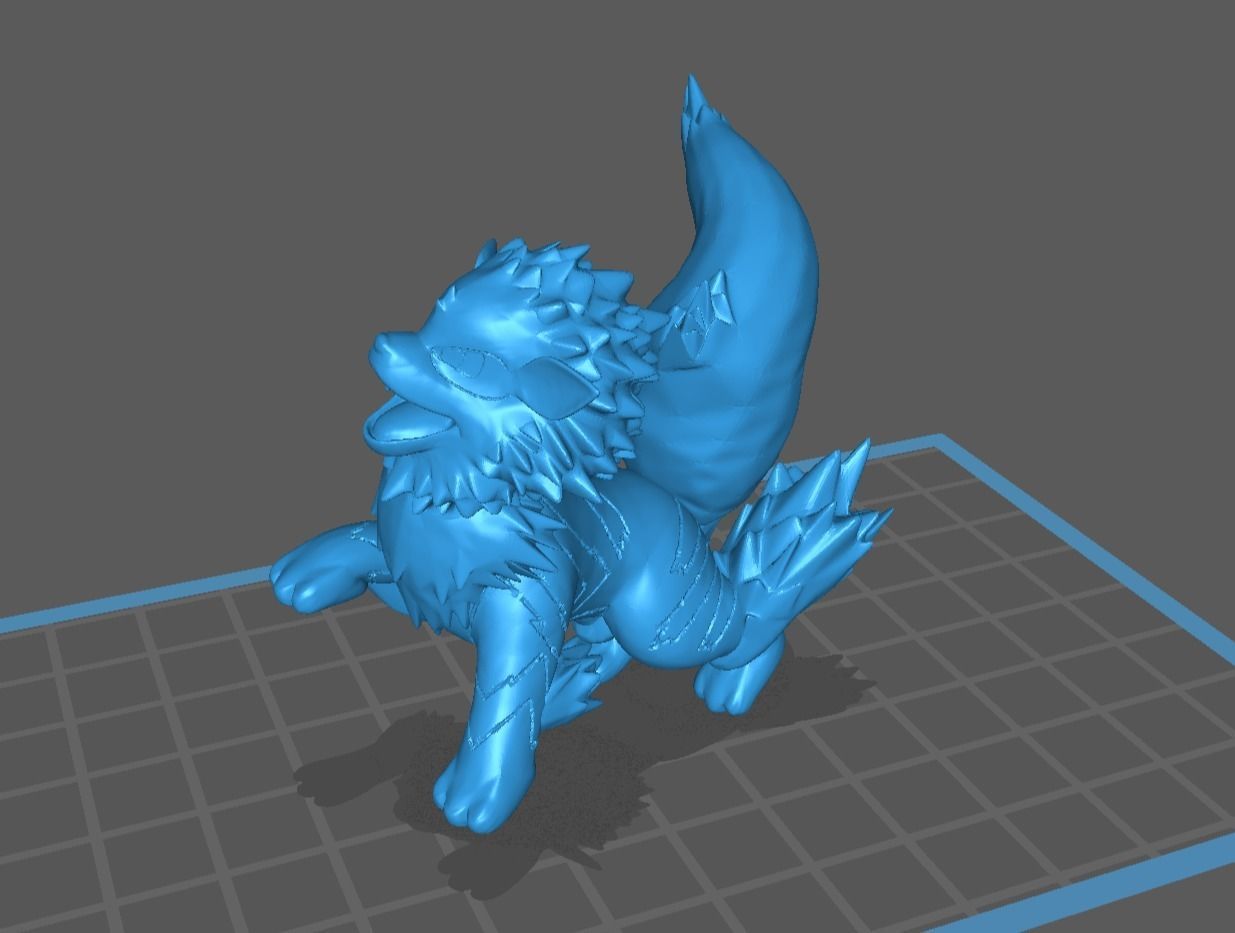 Growlithe and Arcanine 3D print model_17