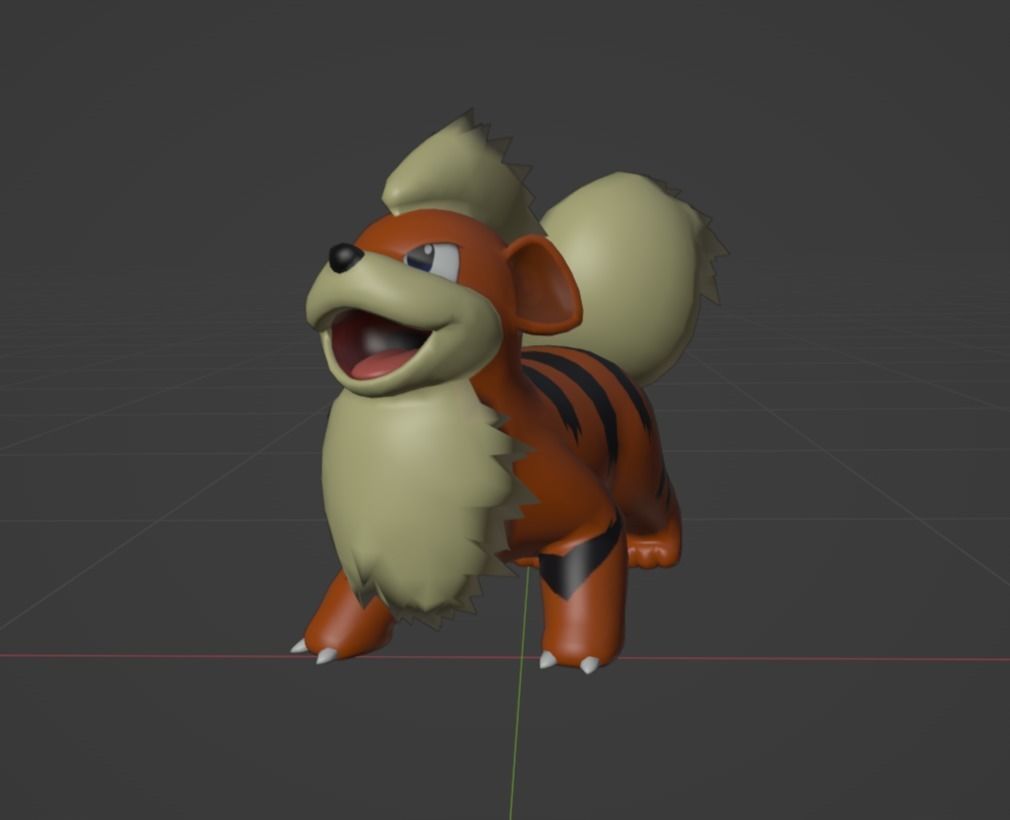 Growlithe and Arcanine 3D print model_5