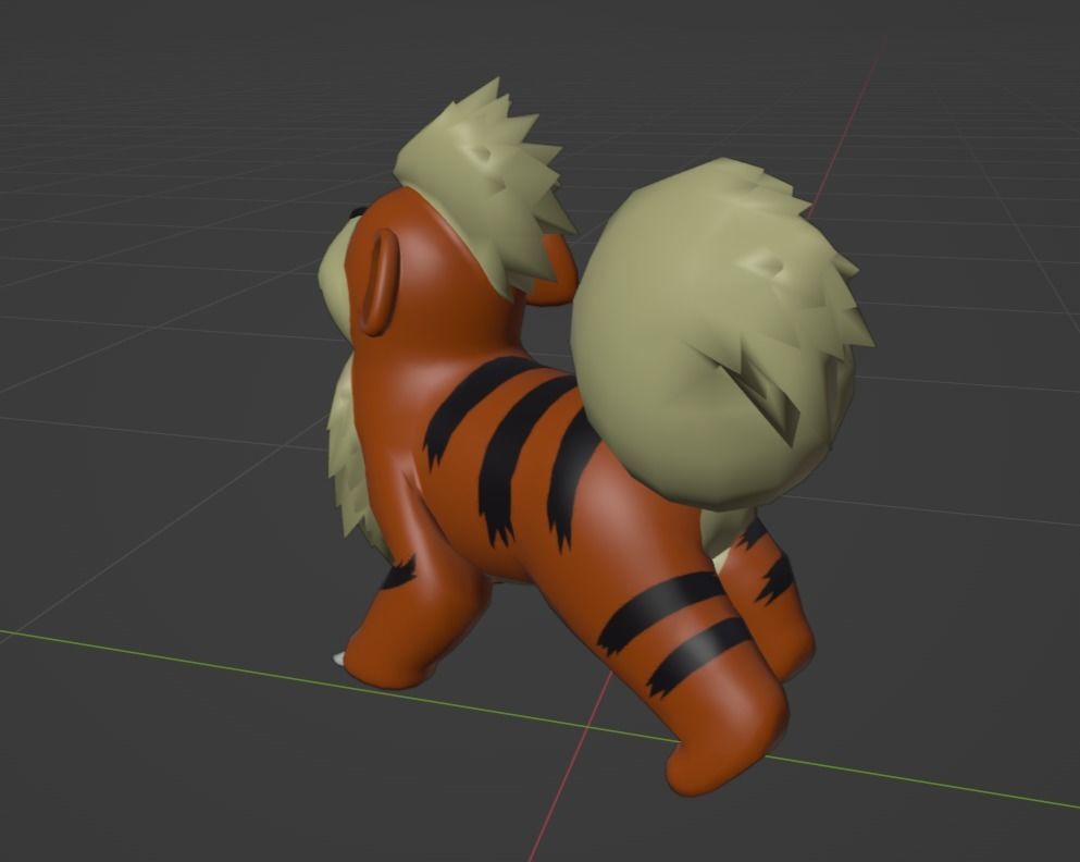 Growlithe and Arcanine 3D print model_6