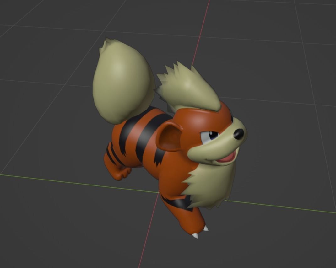 Growlithe and Arcanine 3D print model_7