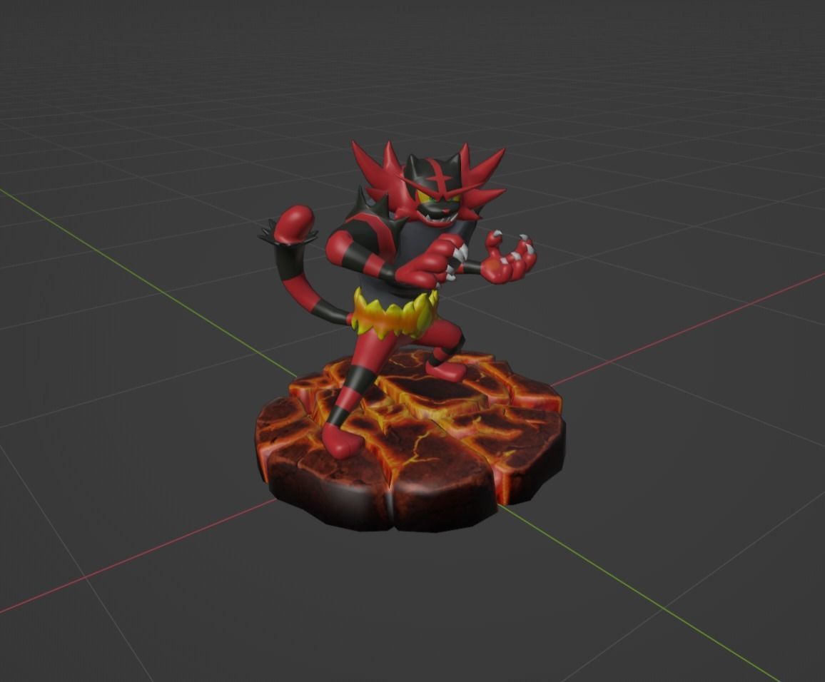 Litten Torracat and Incineroar 3D print model_7