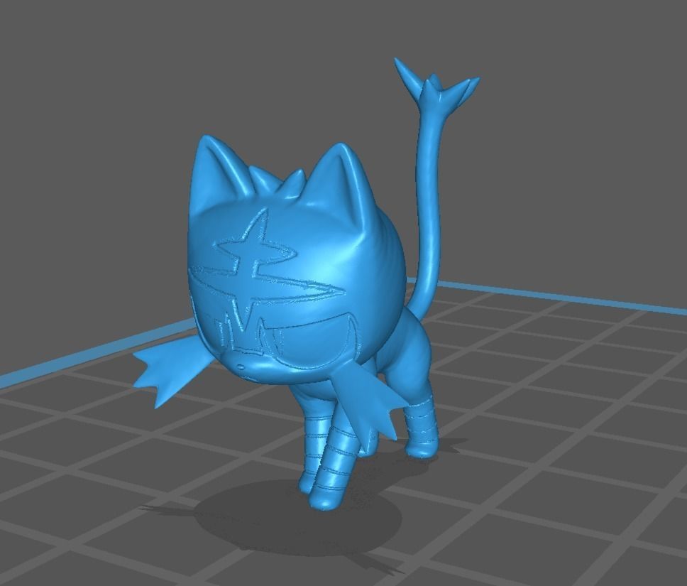 Litten Torracat and Incineroar 3D print model_13
