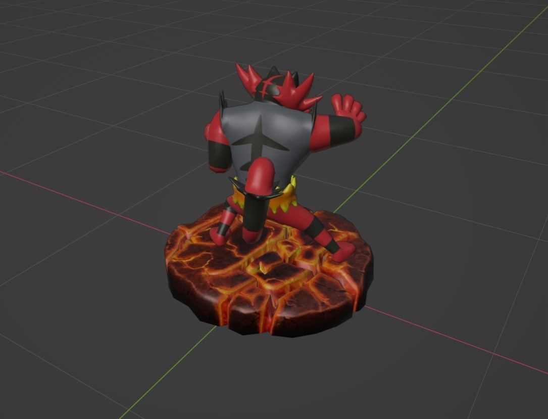 Litten Torracat and Incineroar 3D print model_10