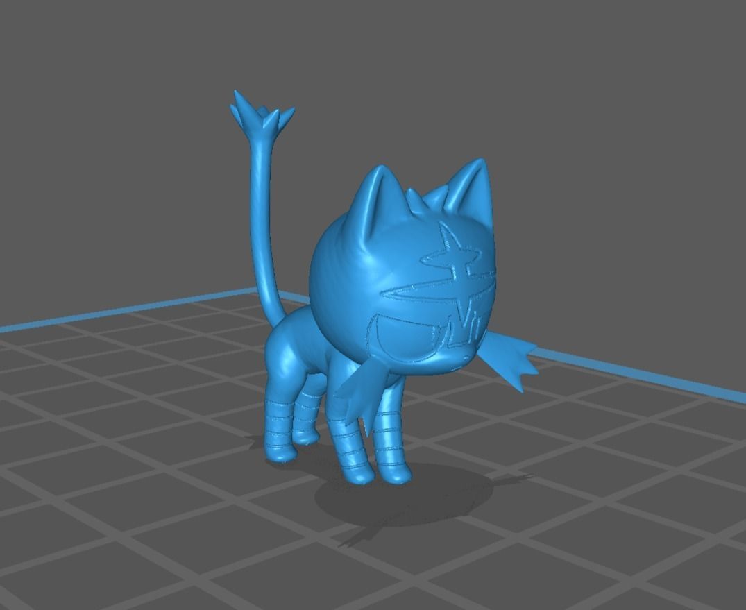 Litten Torracat and Incineroar 3D print model_12