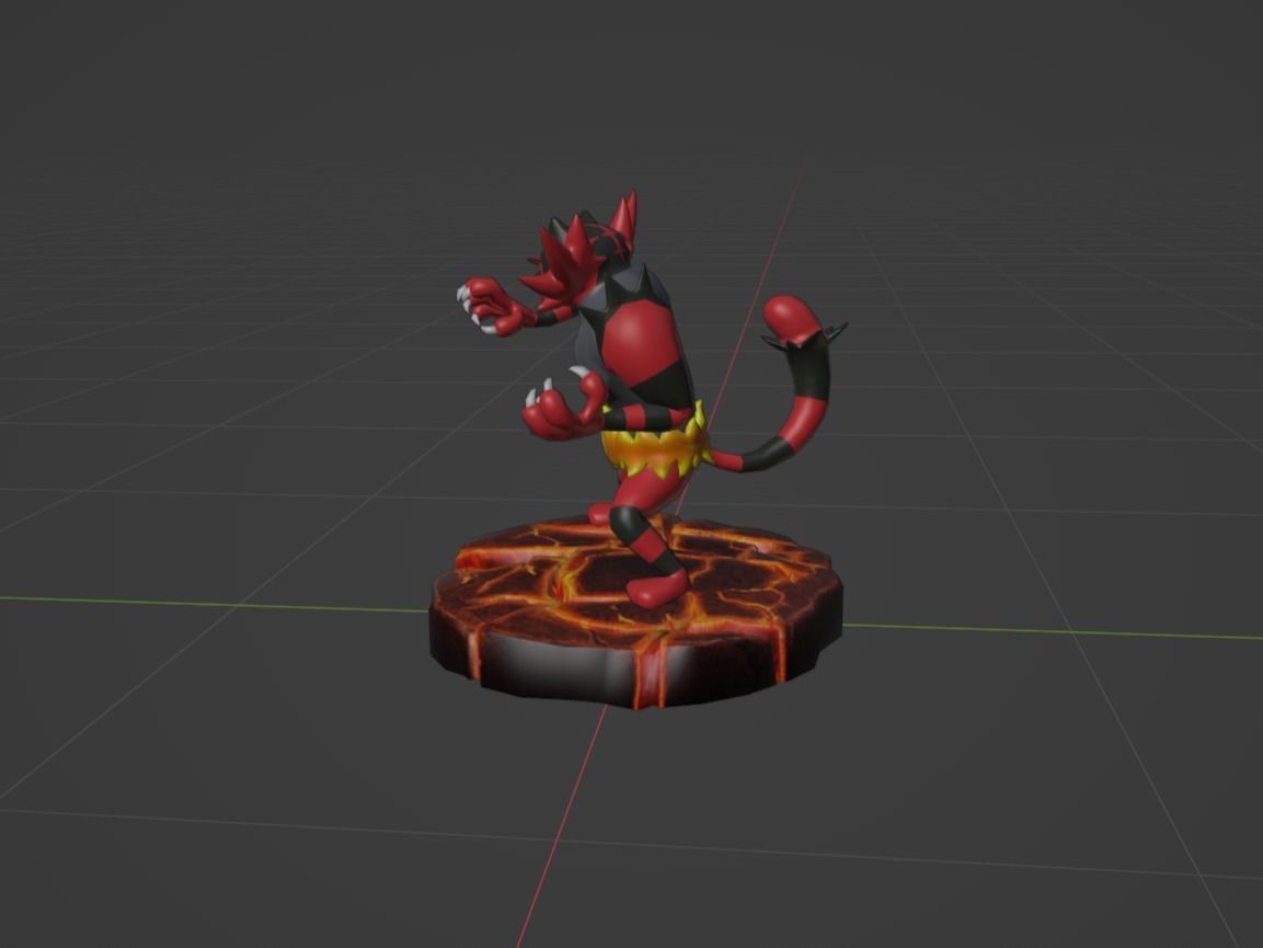 Litten Torracat and Incineroar 3D print model_9