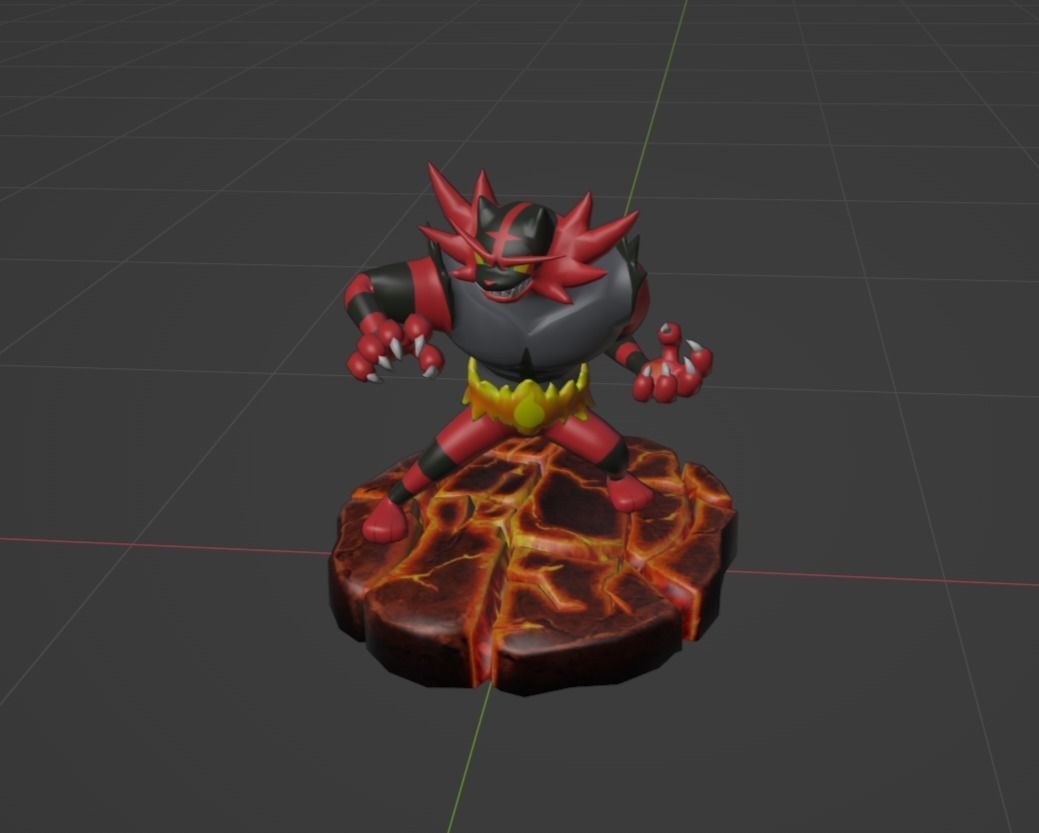 Litten Torracat and Incineroar 3D print model_8