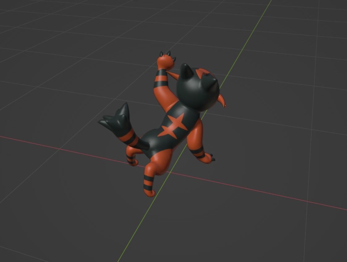 Litten Torracat and Incineroar 3D print model_6