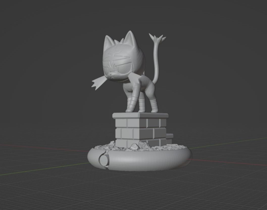 Litten Torracat and Incineroar 3D print model_18