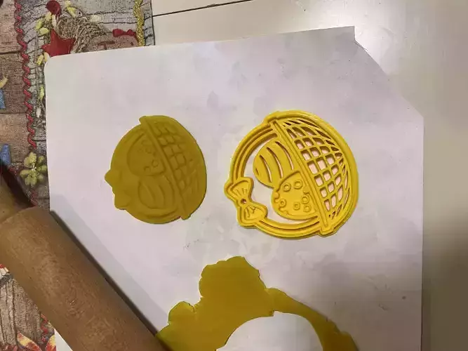 Easter egg basket cookie cutter