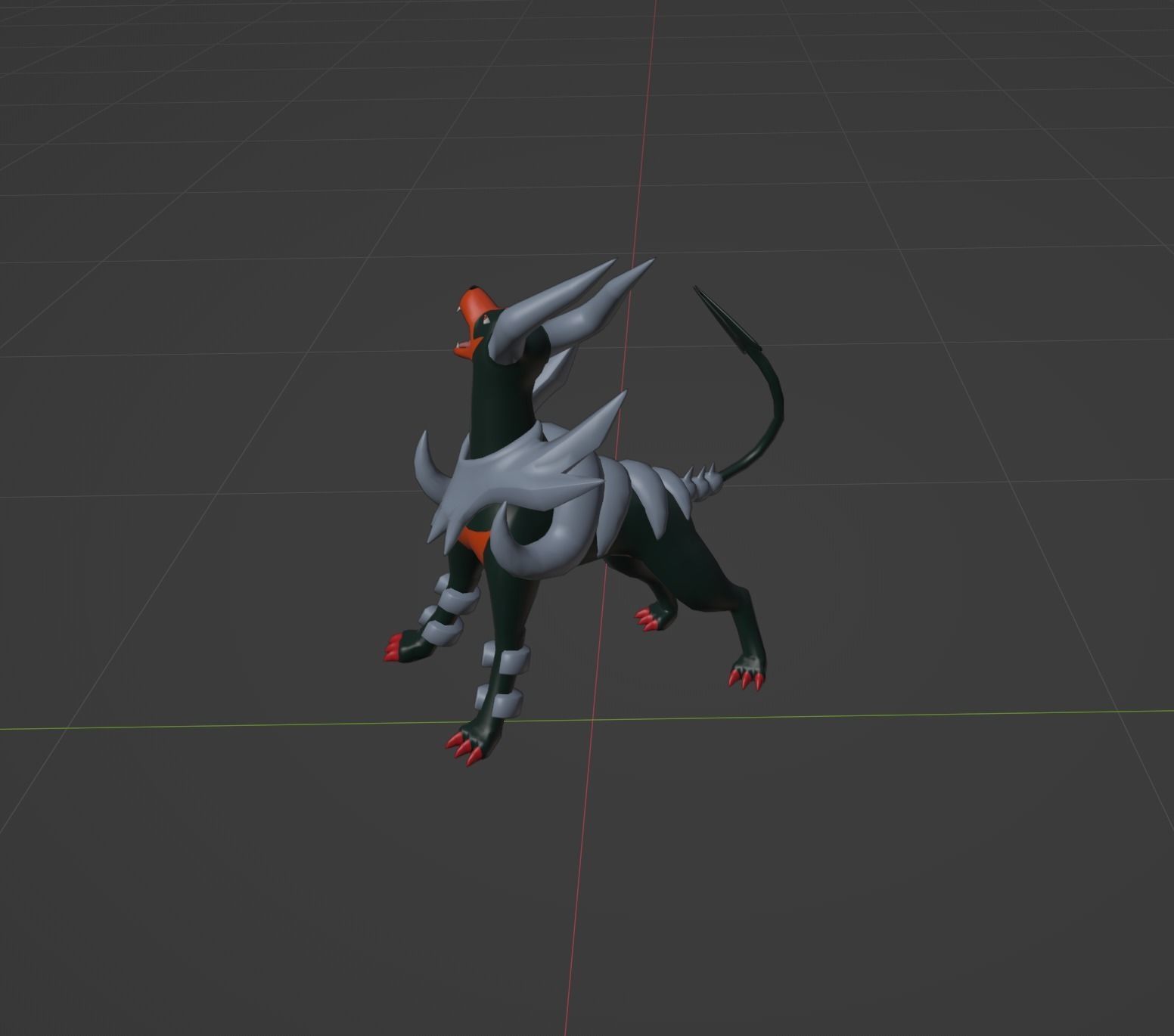 Houndour Houndoom and mega Houndoom 3D print model_9