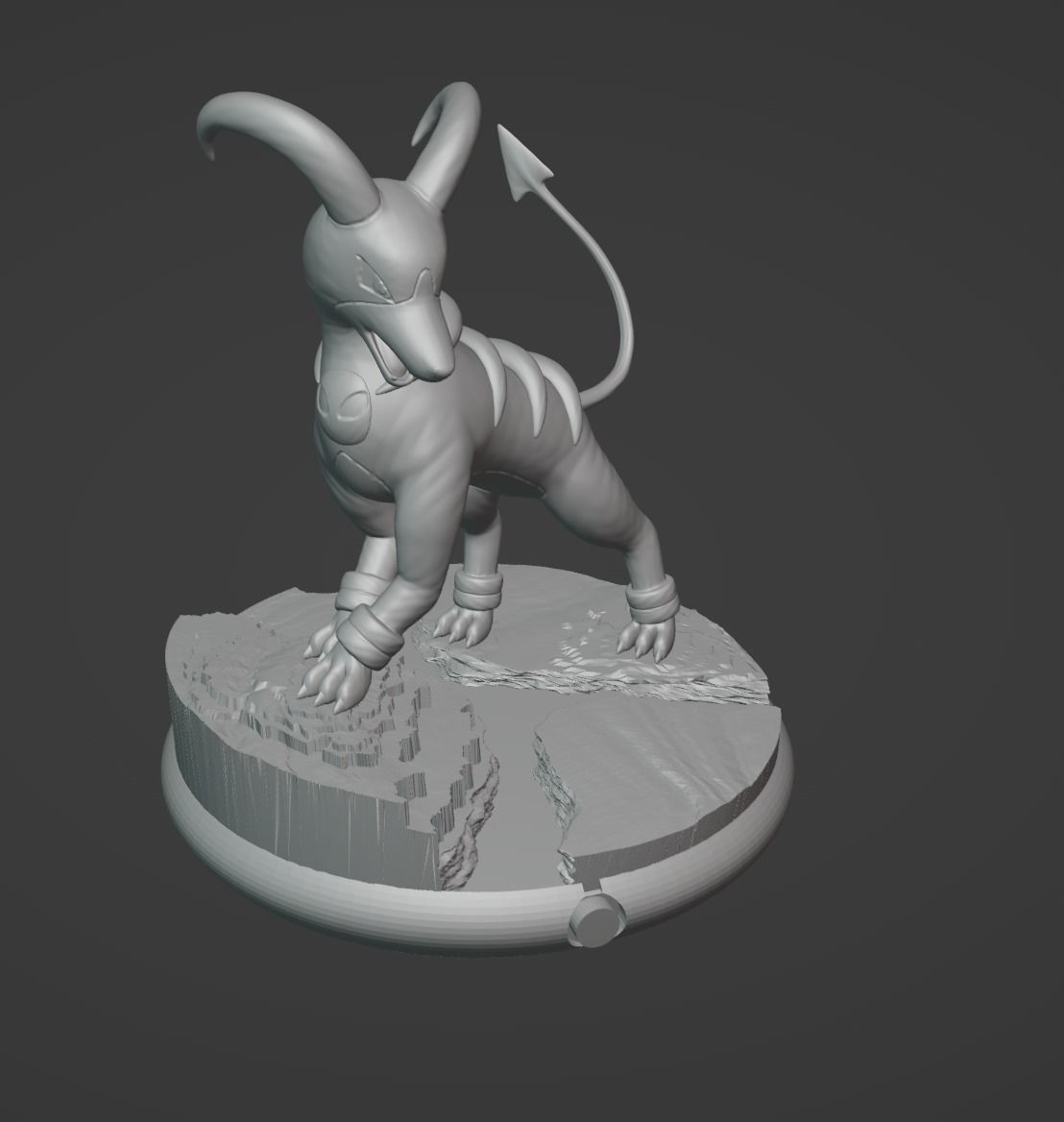 Houndour Houndoom and mega Houndoom 3D print model_20
