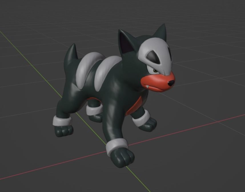 Houndour Houndoom and mega Houndoom 3D print model_1