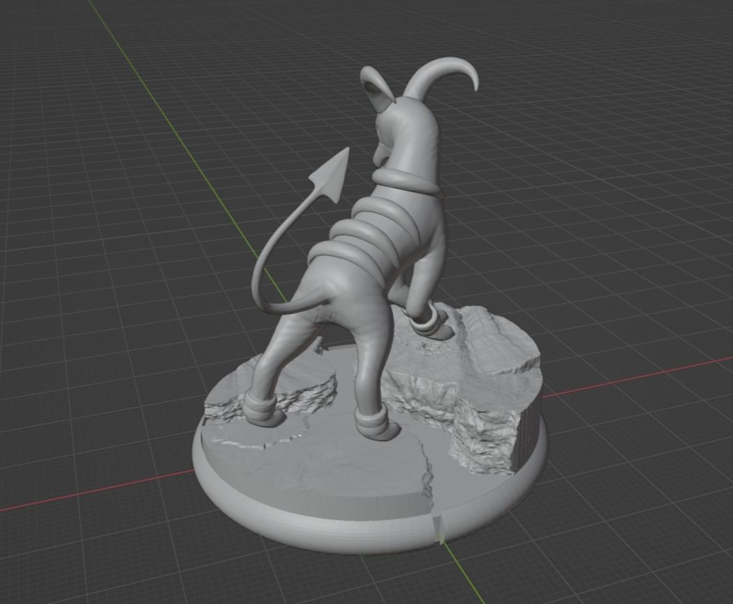 Houndour Houndoom and mega Houndoom 3D print model_12