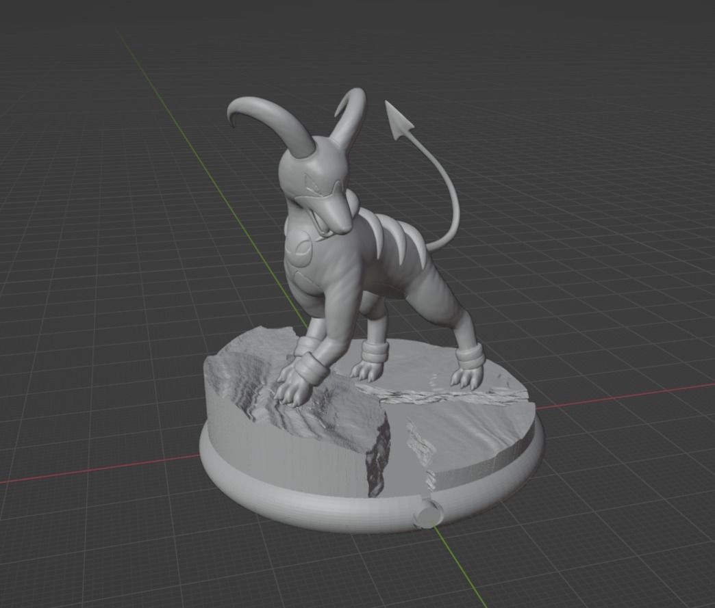 Houndour Houndoom and mega Houndoom 3D print model_11
