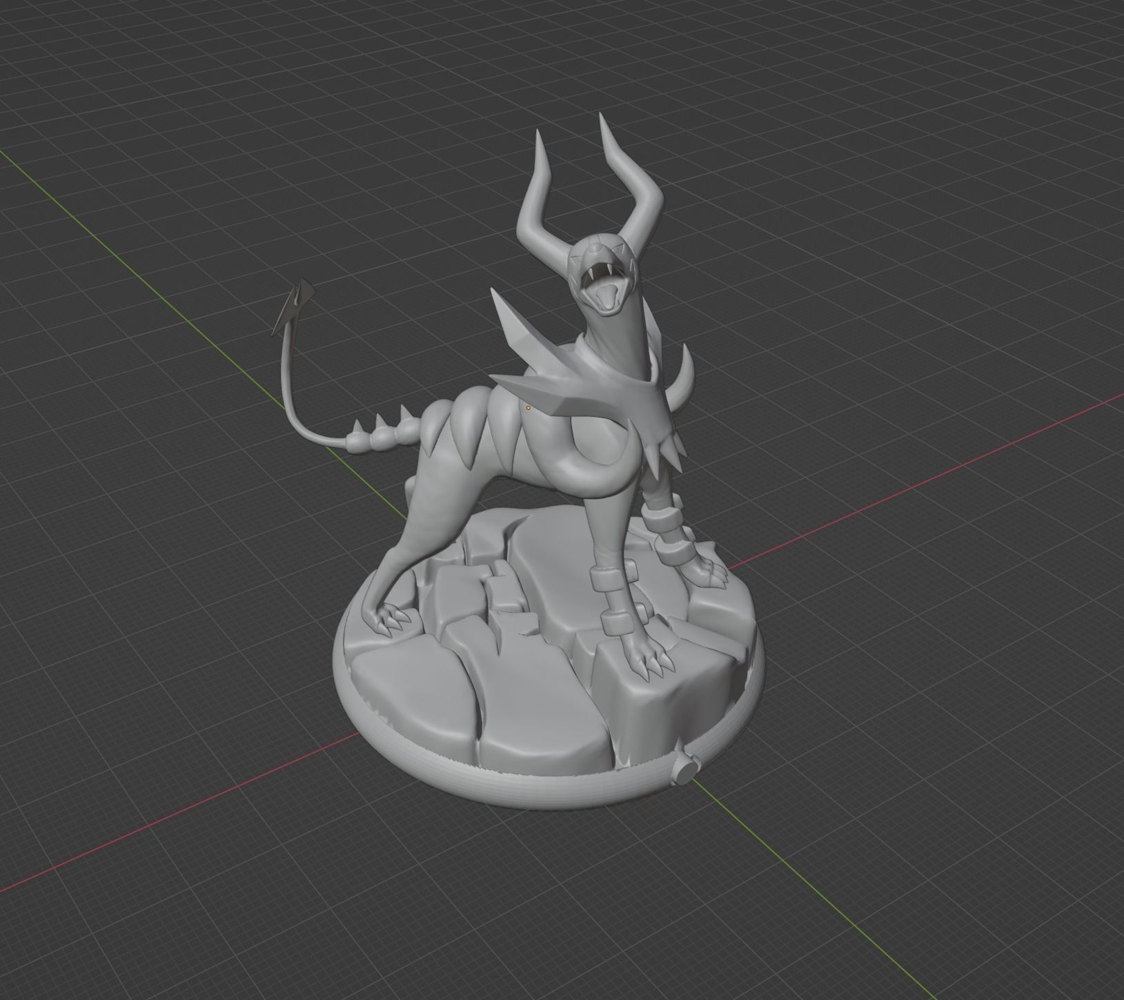 Houndour Houndoom and mega Houndoom 3D print model_30