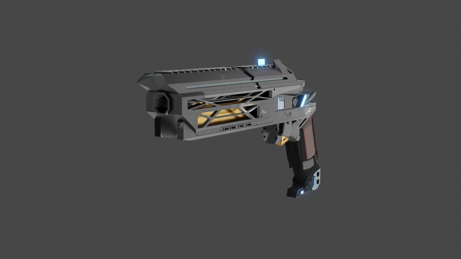 The King Of Hearts Revolver Type Design 3D model_6