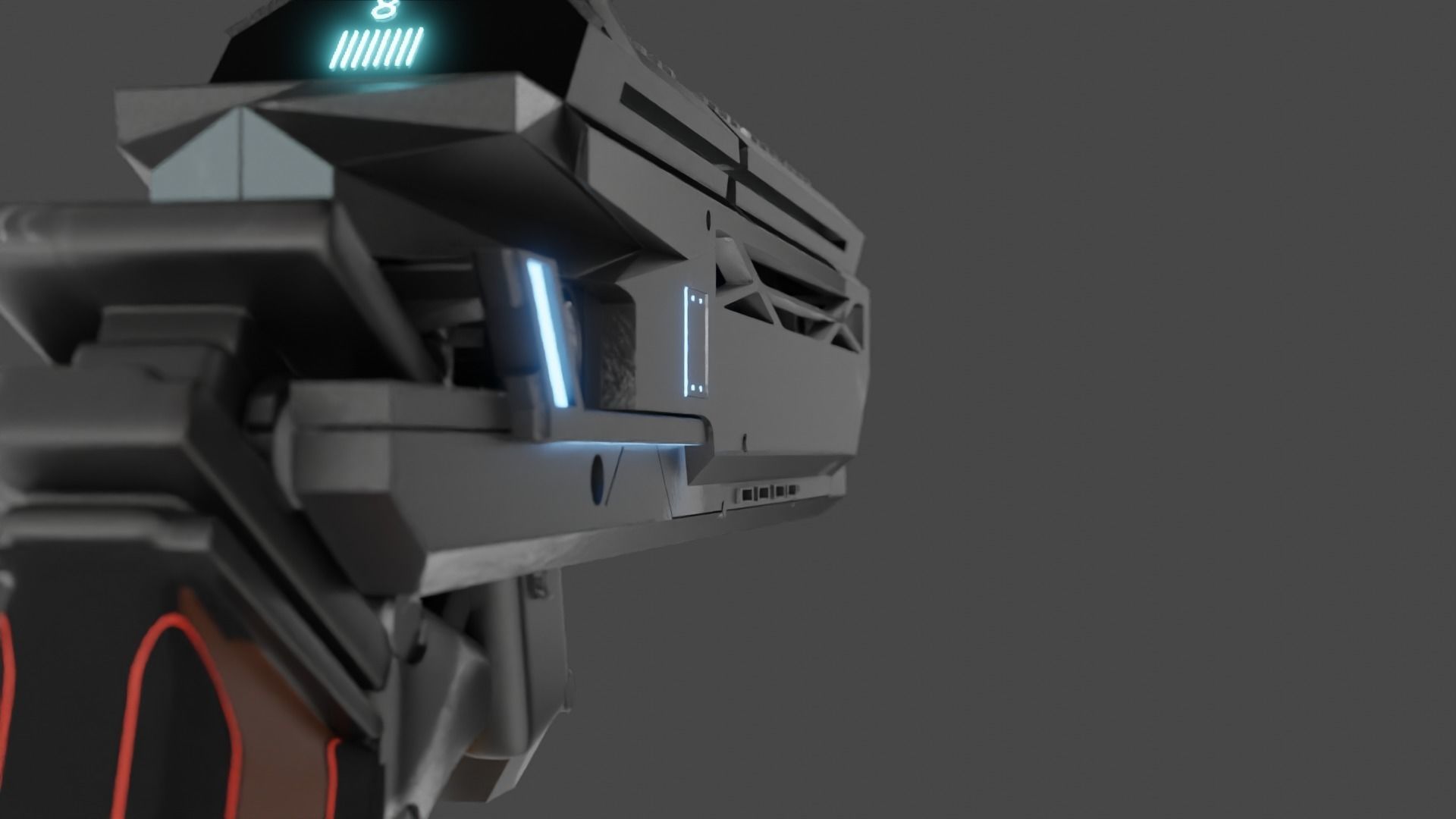 The King Of Hearts Revolver Type Design 3D model_5