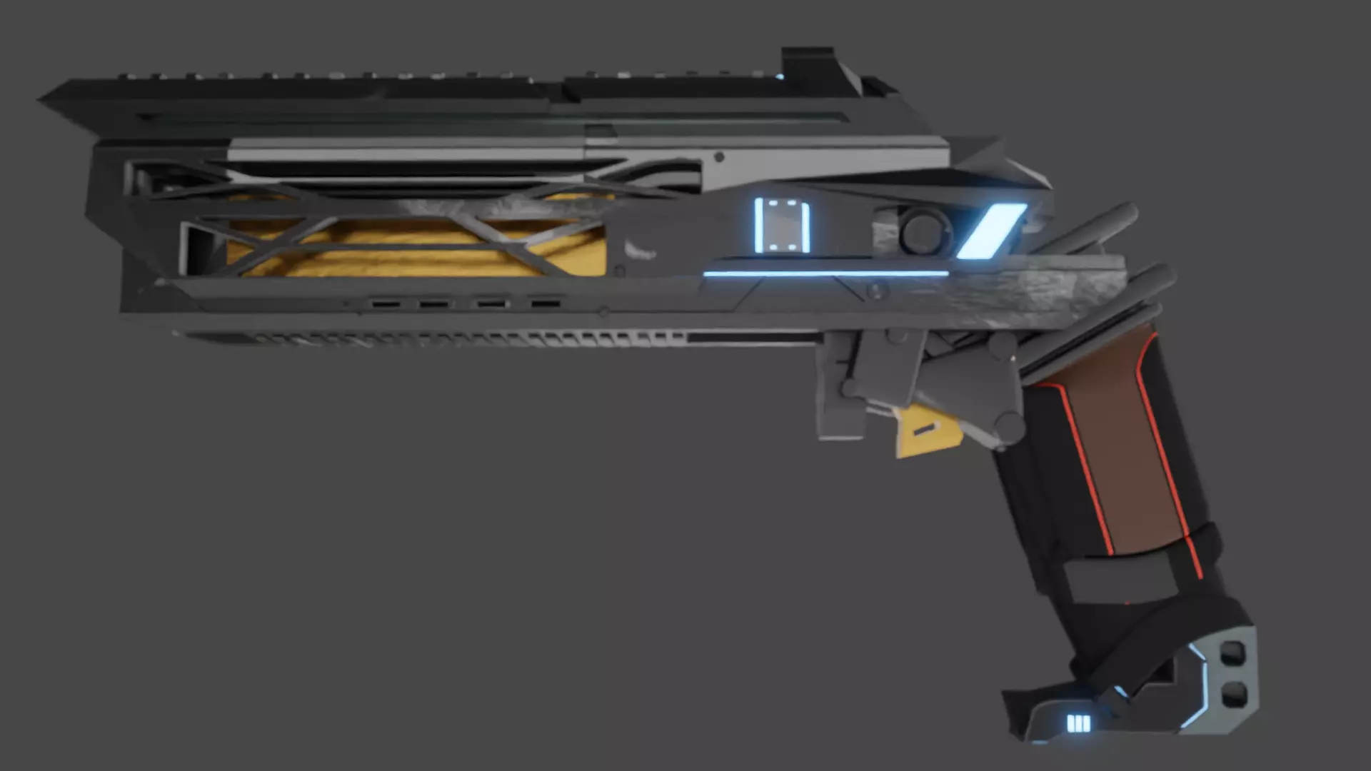 The King Of Hearts Revolver Type Design 3D model_0