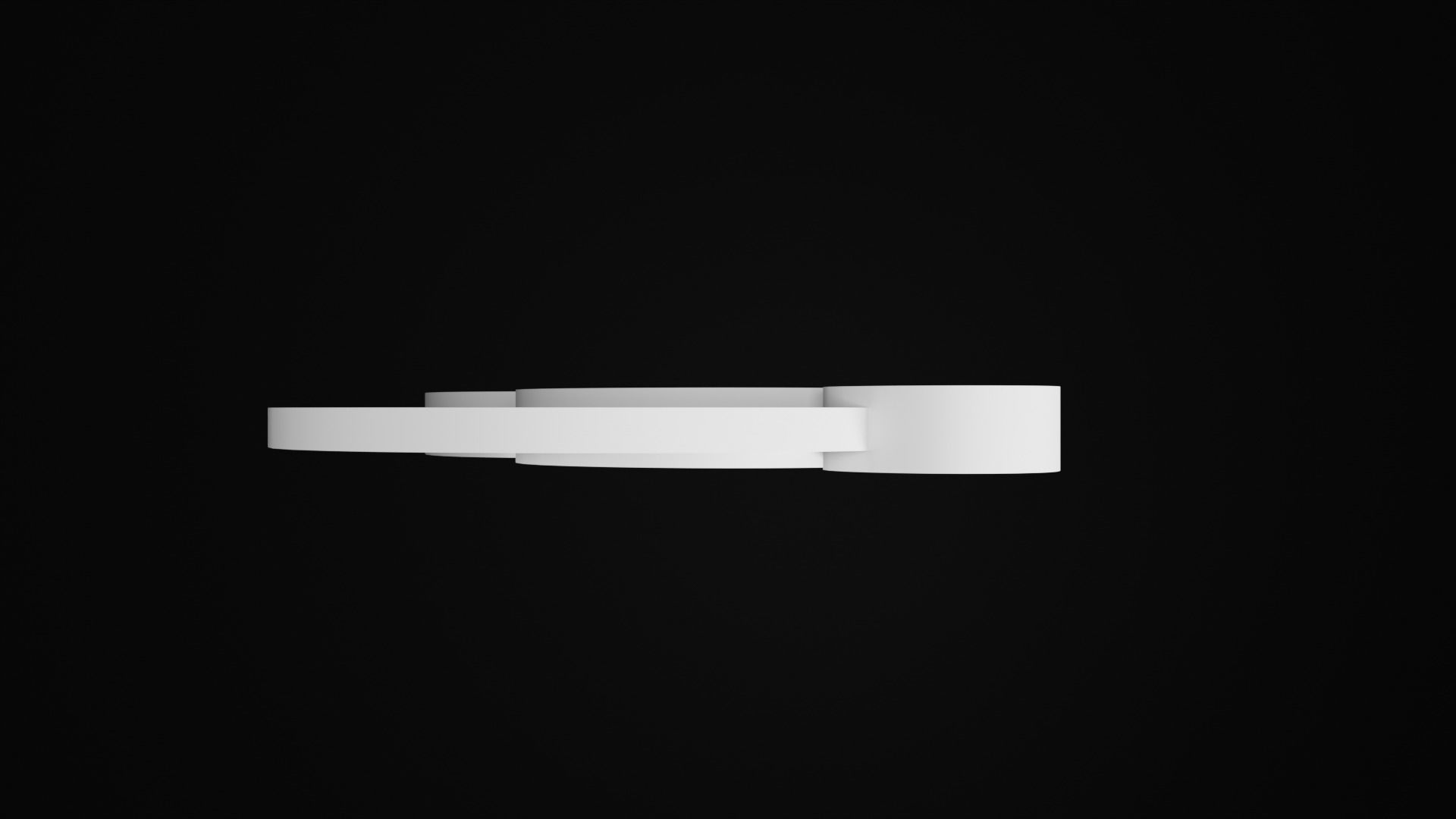 Sun behind a cloud earring 3D print model_6