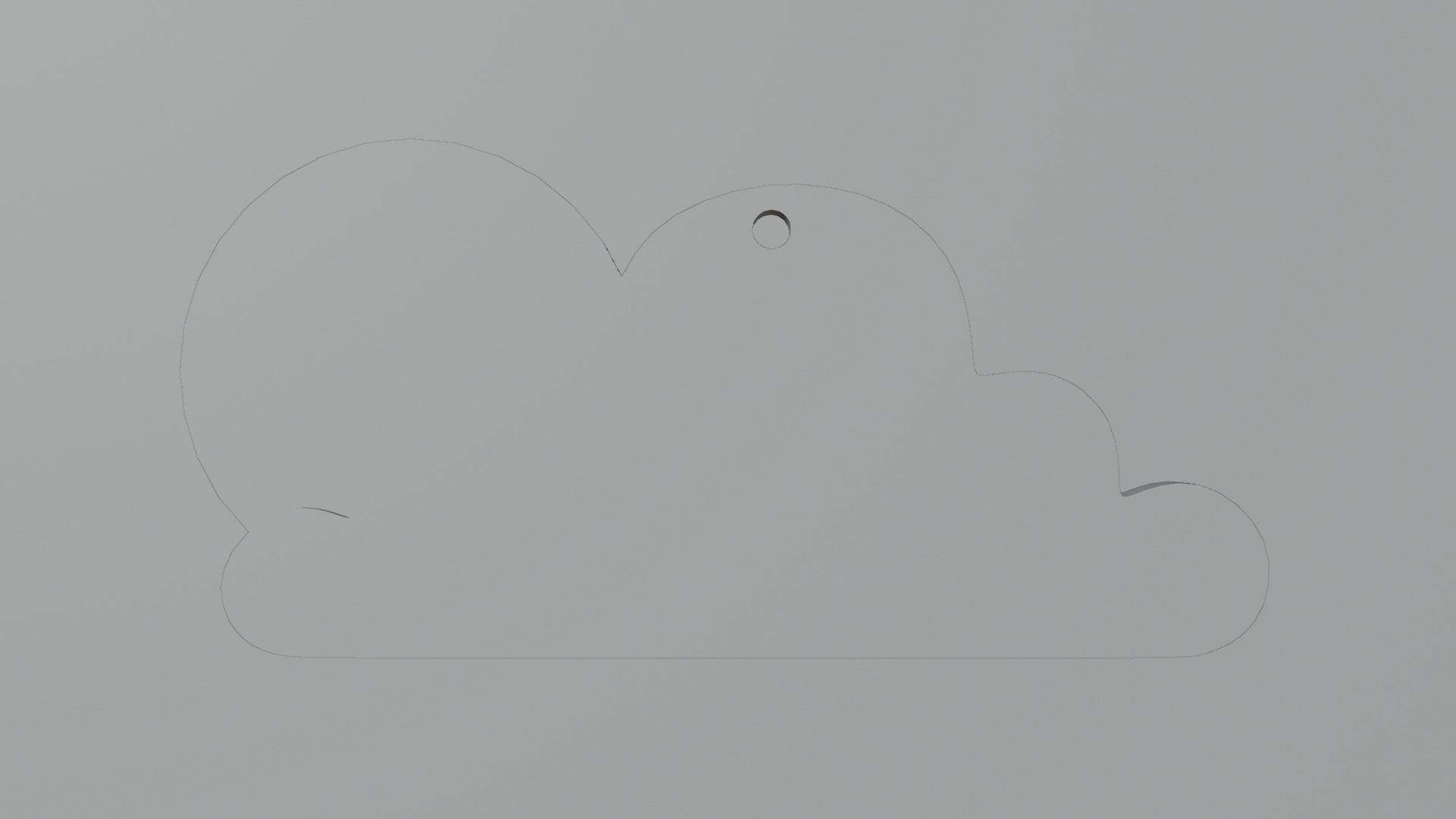 Sun behind a cloud earring 3D print model_2