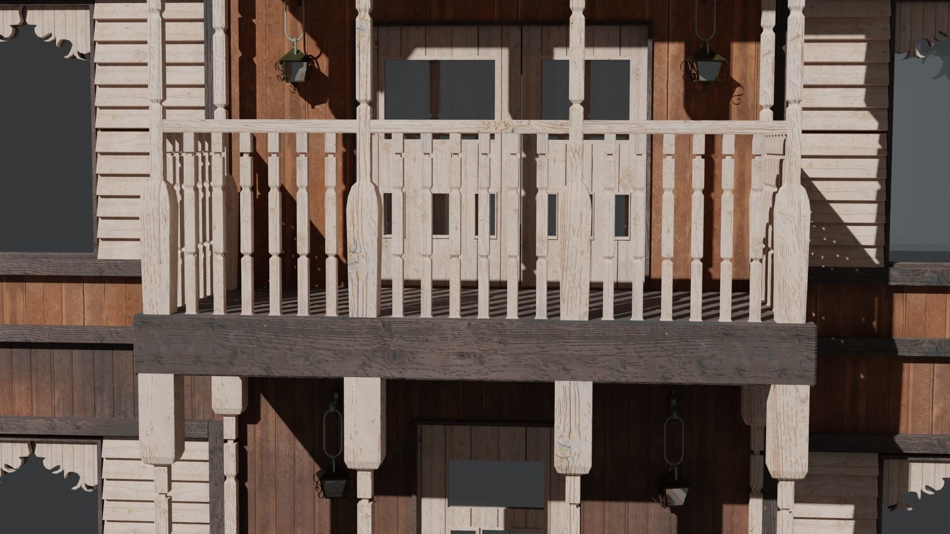 Old Stylized House 3D model_6