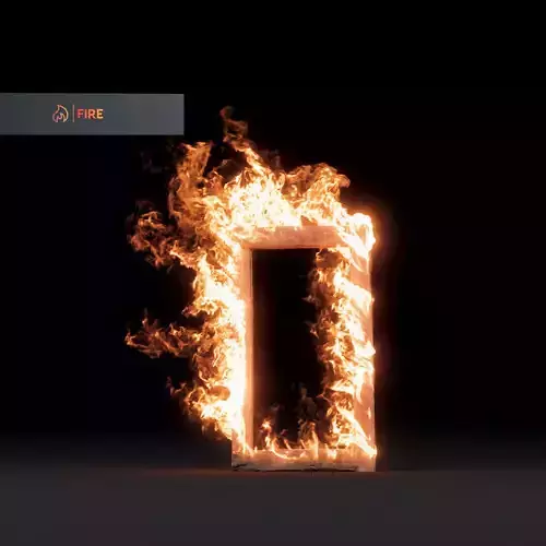 3D Door Frame Fire 3D model