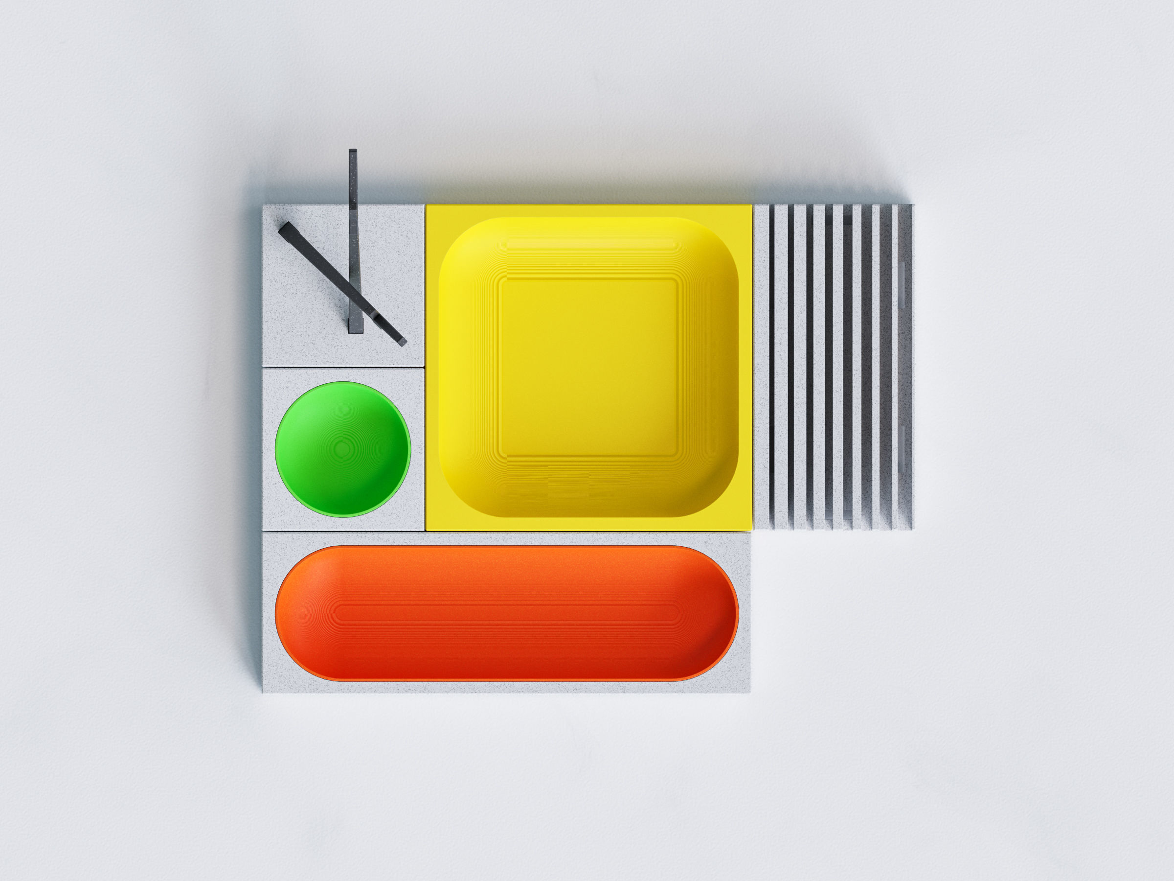 Bauhaus Tray 3D print model_8
