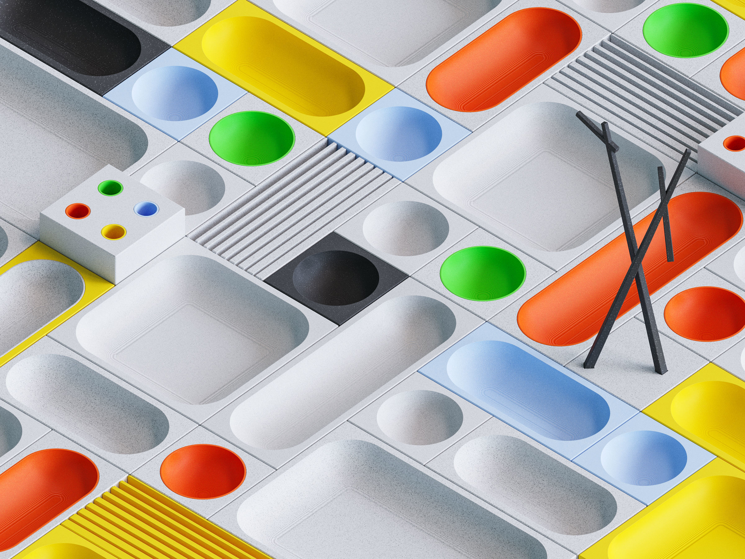 Bauhaus Tray 3D print model_6