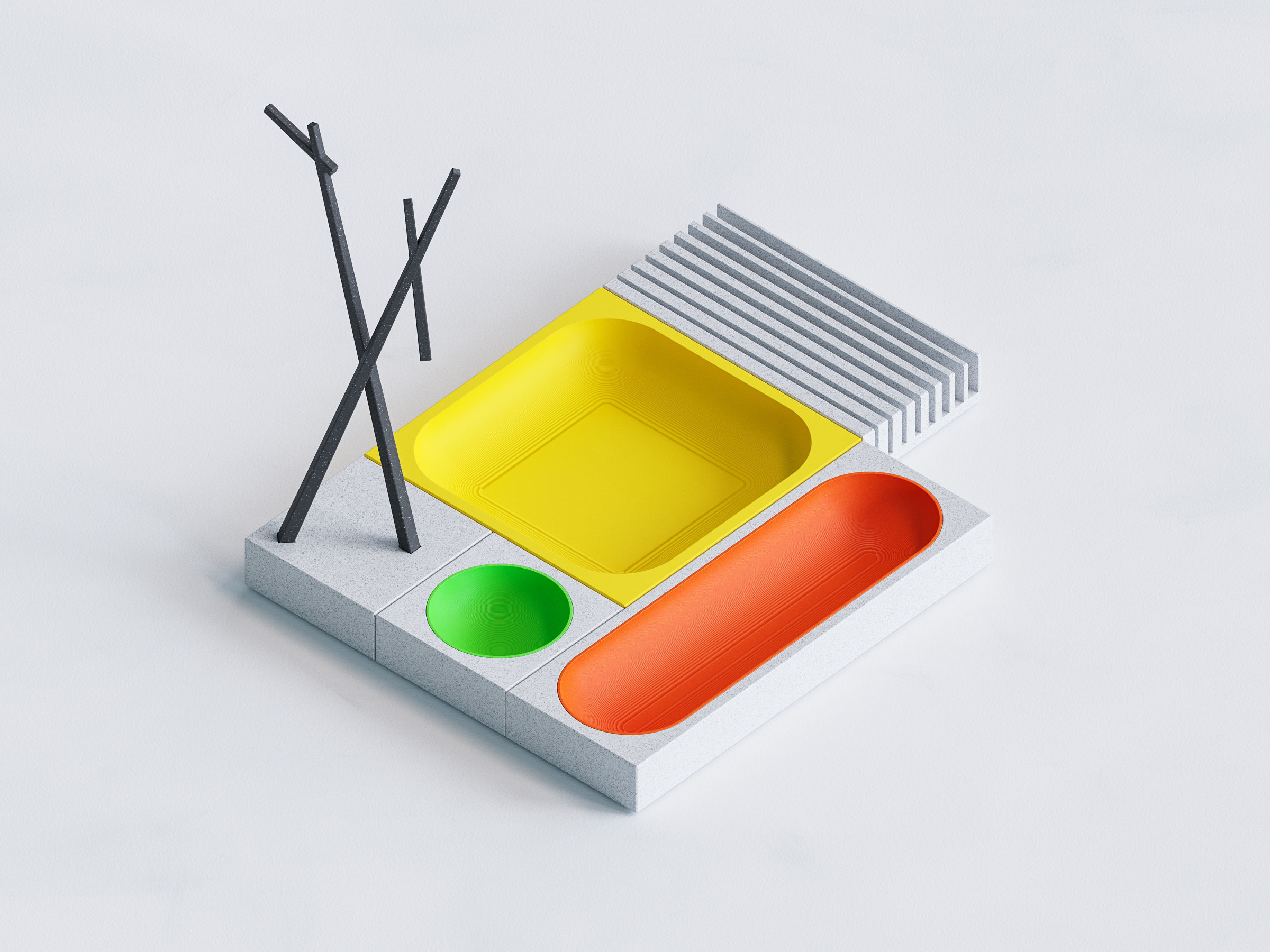 Bauhaus Tray 3D print model_5
