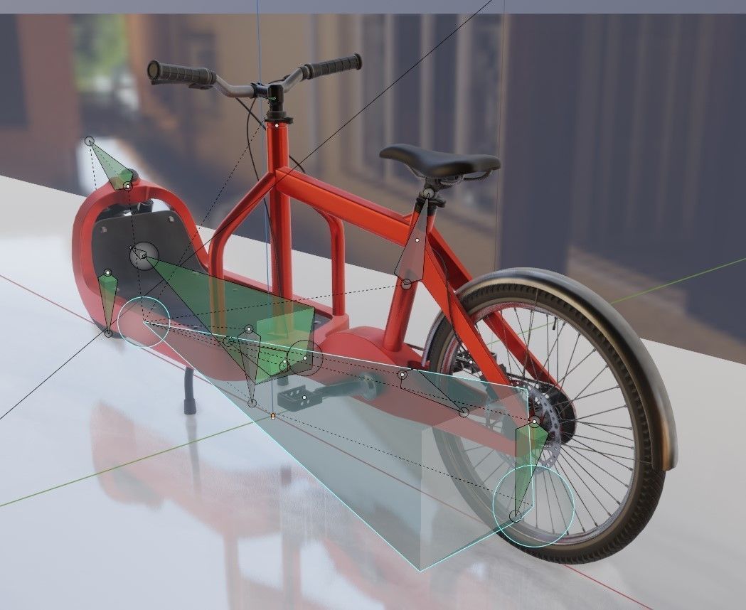 Low-Poly Cargo Bike Rigged All Versions 3D Model Collection_77
