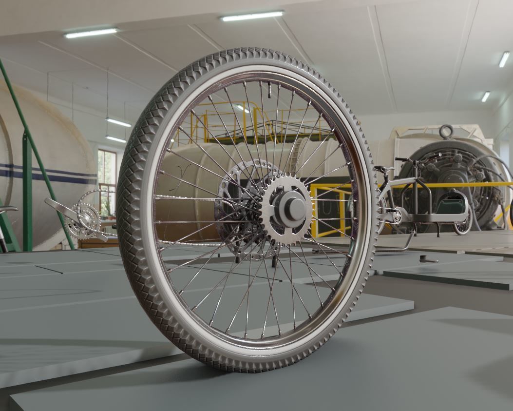 Low-Poly Cargo Bike Rigged All Versions 3D Model Collection_46