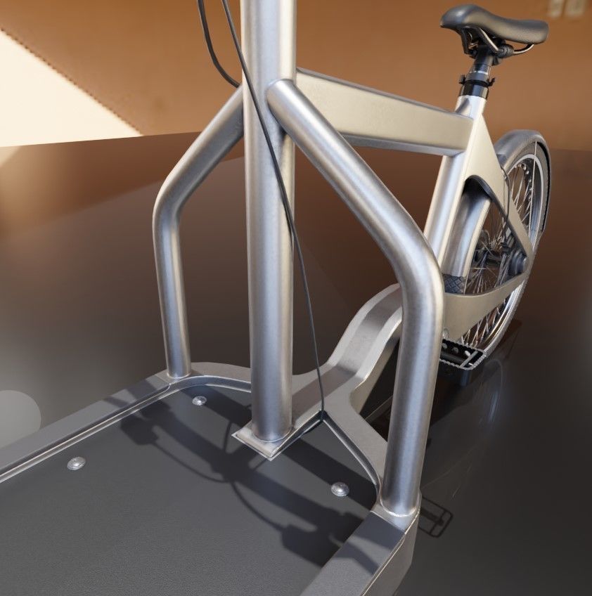 Low-Poly Cargo Bike Rigged All Versions 3D Model Collection_9