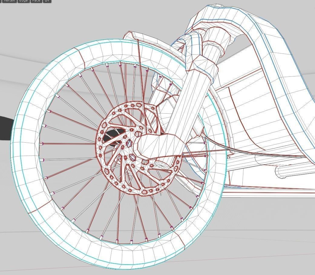 Low-Poly Cargo Bike Rigged All Versions 3D Model Collection_27