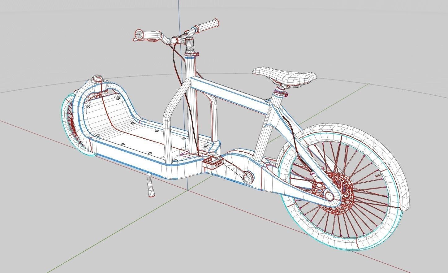 Low-Poly Cargo Bike Rigged All Versions 3D Model Collection_16