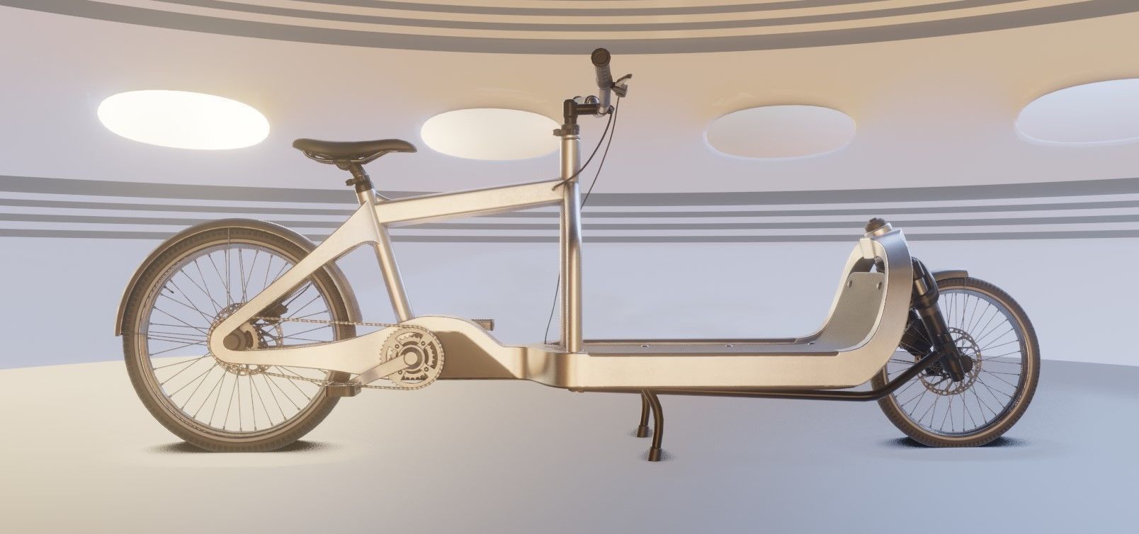 Low-Poly Cargo Bike Rigged All Versions 3D Model Collection_26