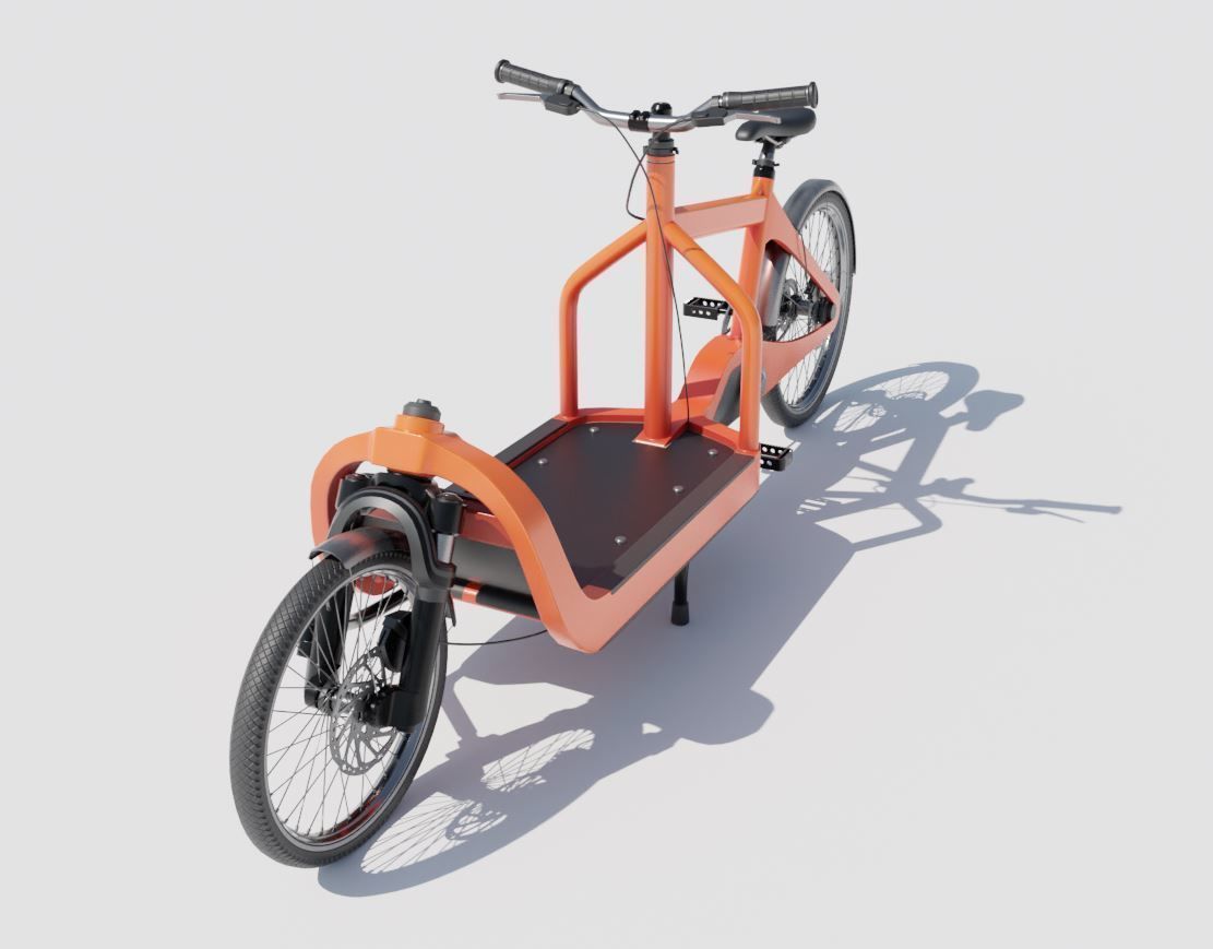 Low-Poly Cargo Bike Rigged All Versions 3D Model Collection_58
