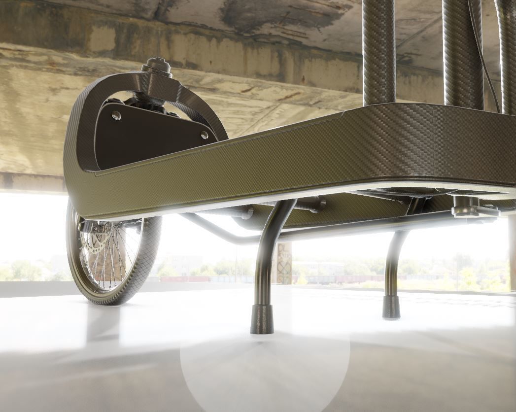 Low-Poly Cargo Bike Rigged All Versions 3D Model Collection_39