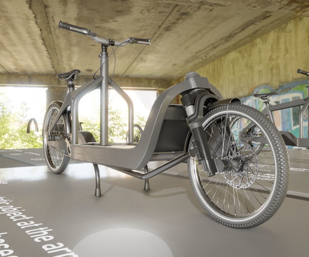 Low-Poly Cargo Bike Rigged All Versions 3D Model Collection_34