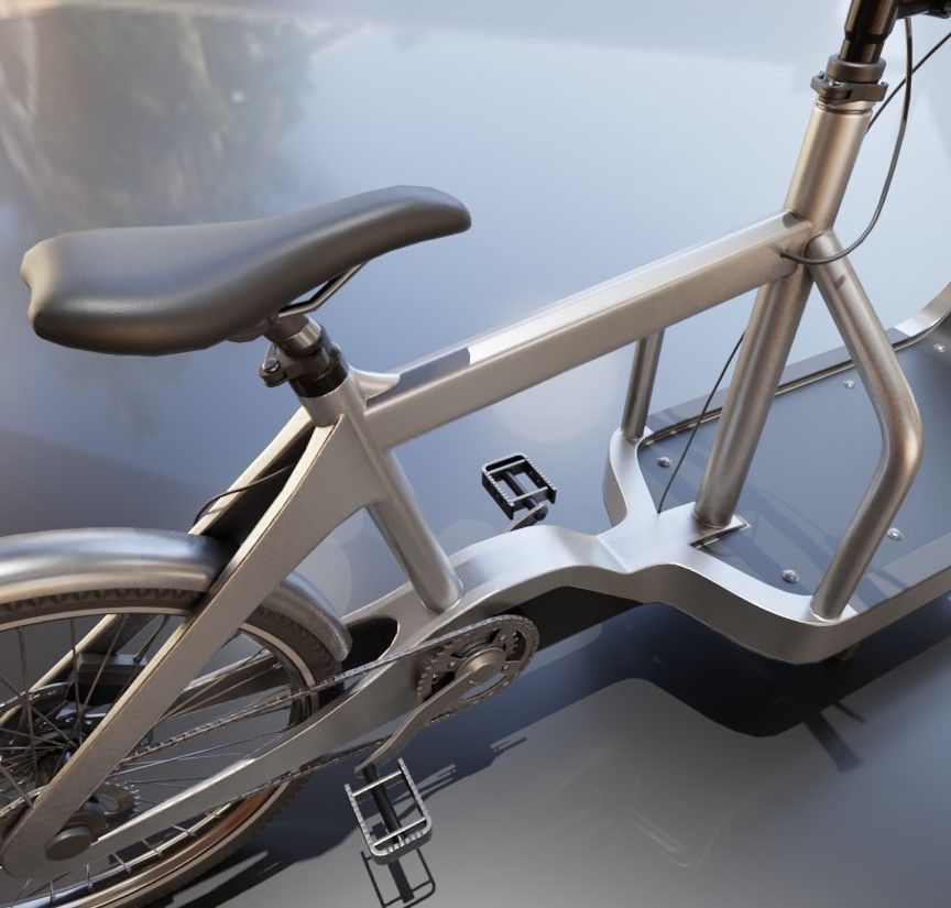 Low-Poly Cargo Bike Rigged All Versions 3D Model Collection_24