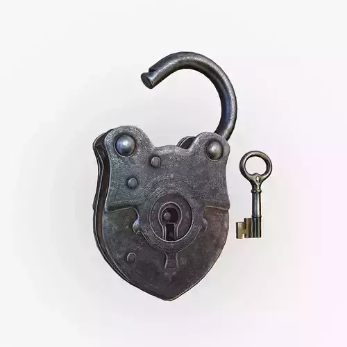 Old Padlock and Key