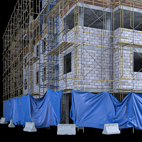 Modular Building  Vol 05 Low-poly 3D model 4