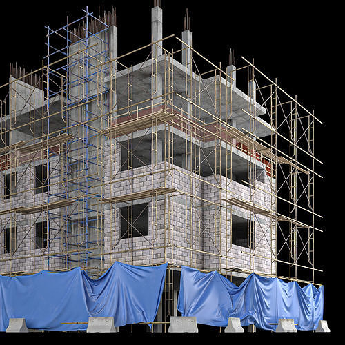 Modular Building  Vol 05 Low-poly 3D model 3