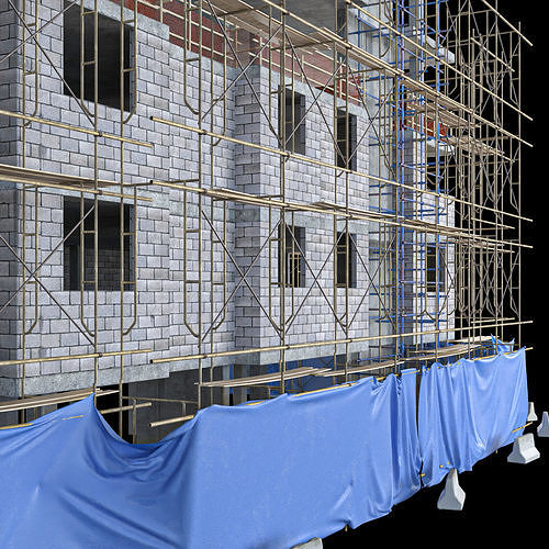 Modular Building  Vol 05 Low-poly 3D model 6