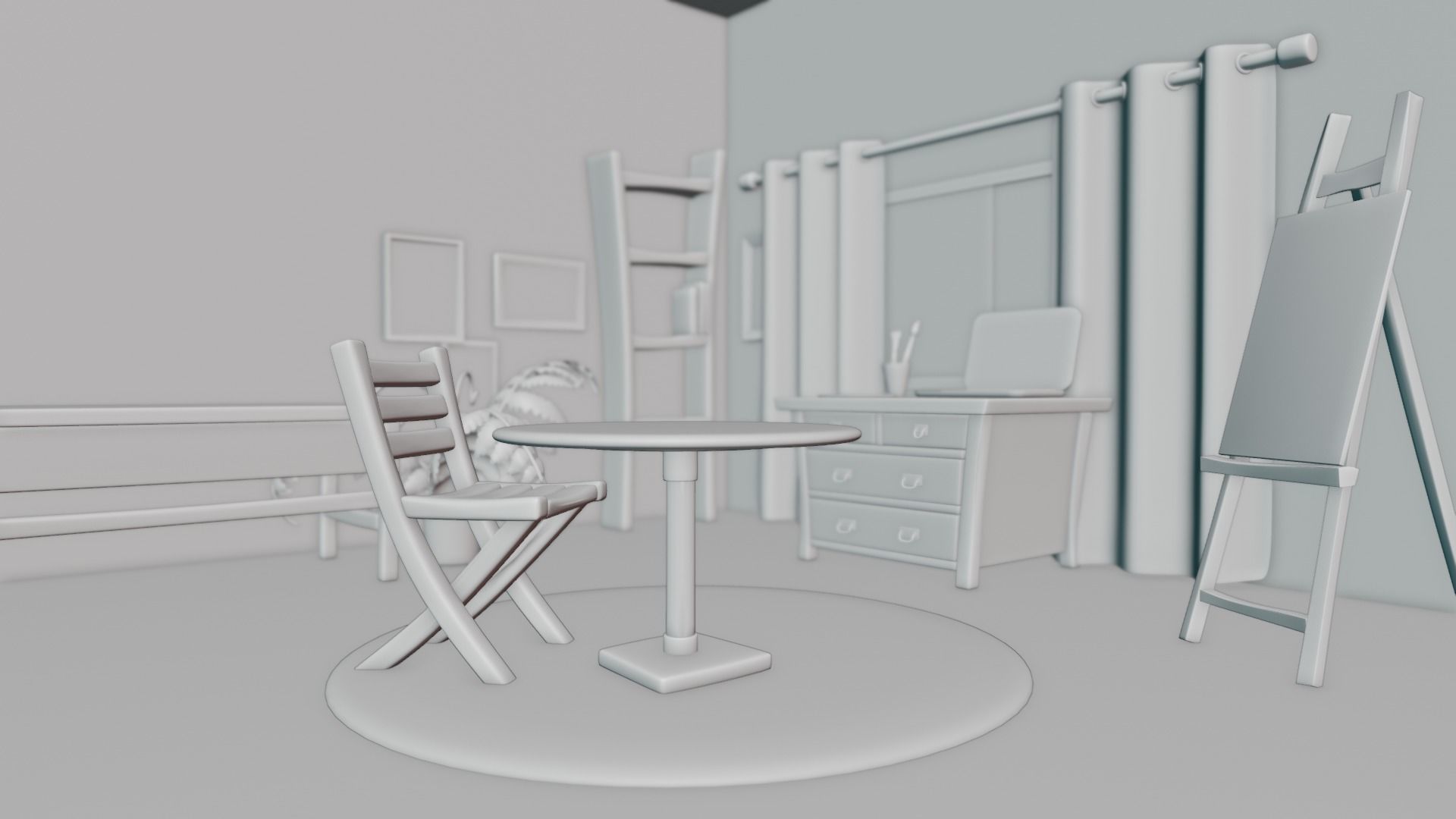 House Interior 3D Model Low-poly 3D model_3