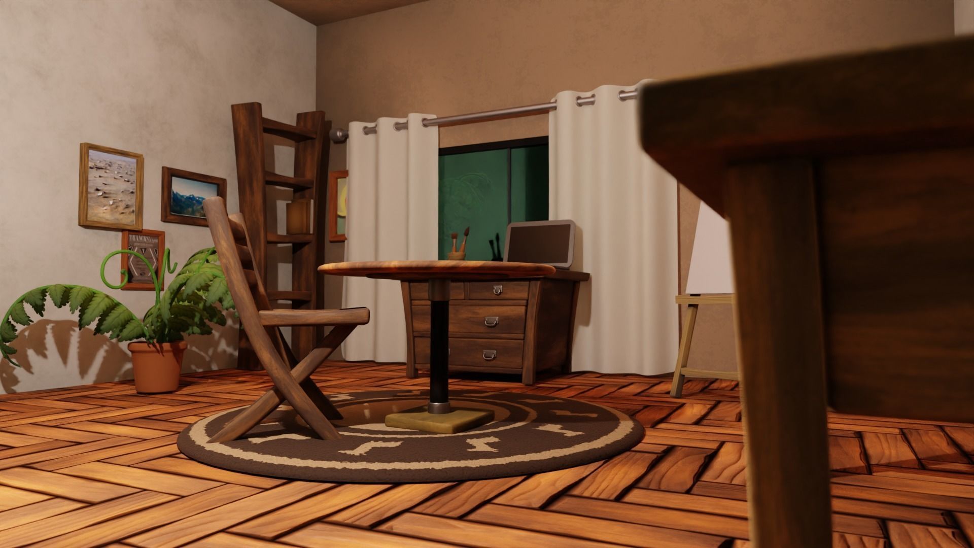 House Interior 3D Model Low-poly 3D model_1