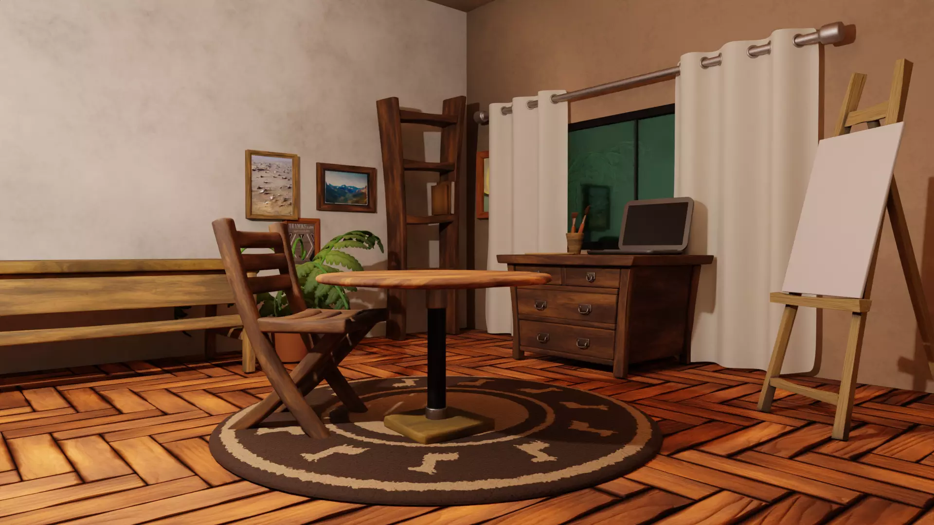 House Interior 3D Model Low-poly 3D model_0