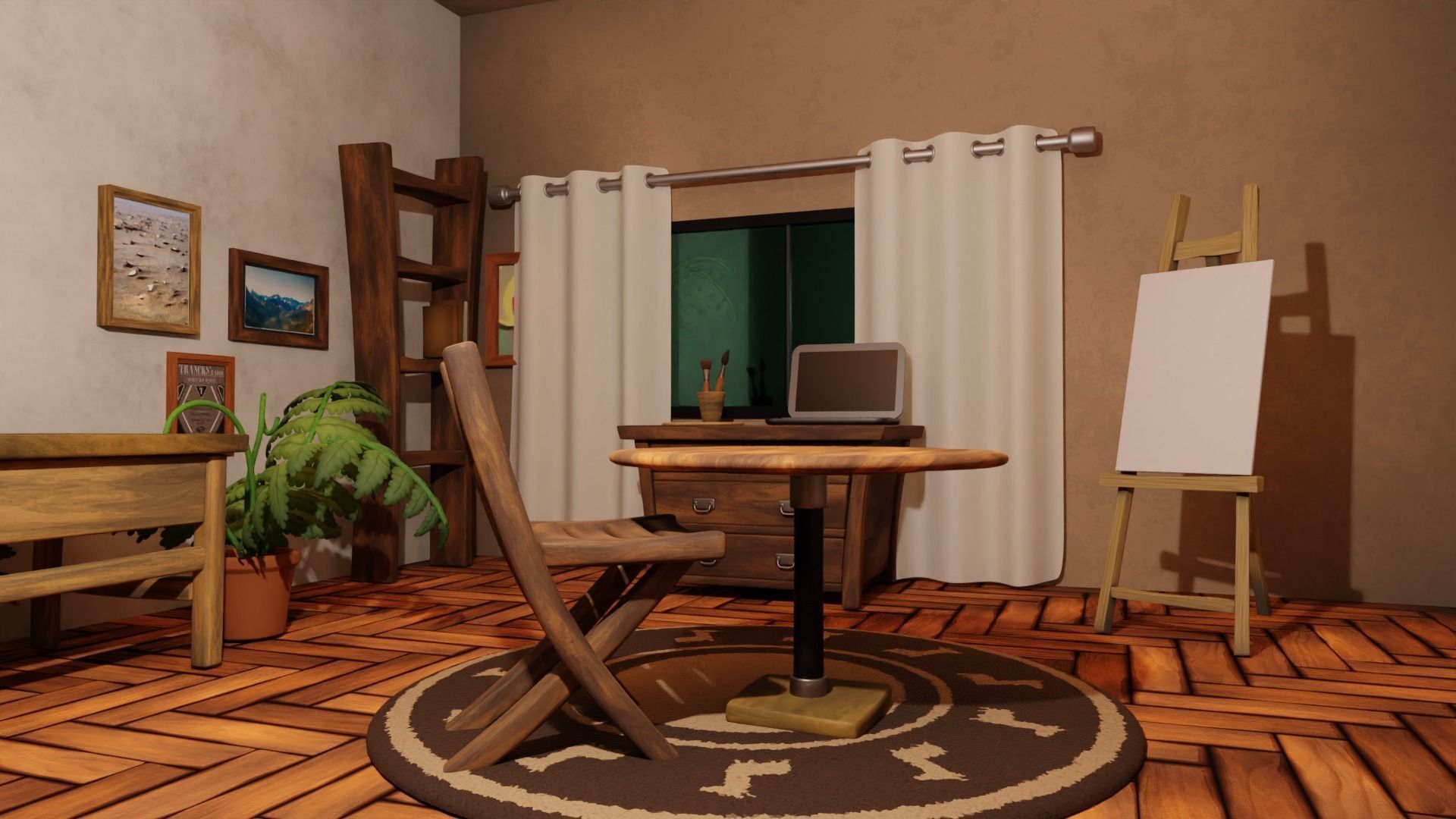 House Interior 3D Model Low-poly 3D model_2