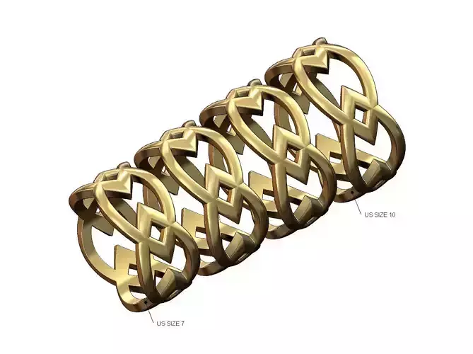 Celtic arch braid wide band US size 7to10